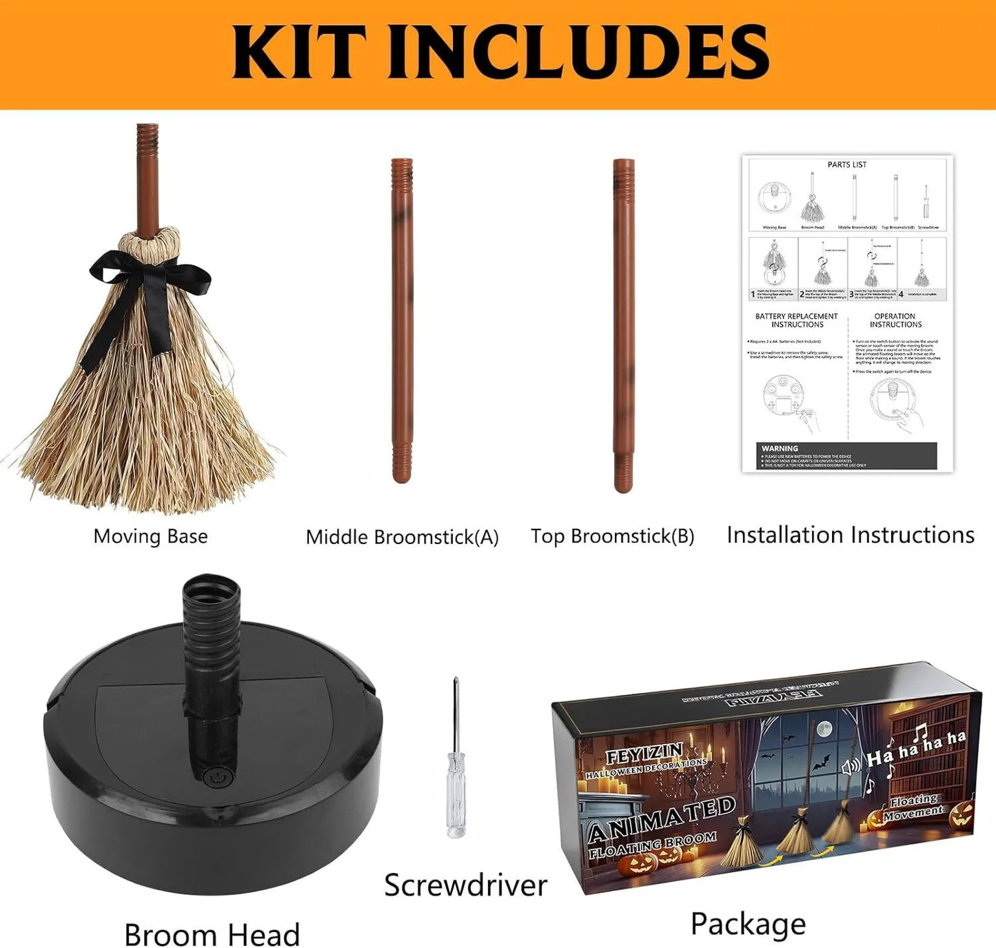 Haunted Dancing Broom