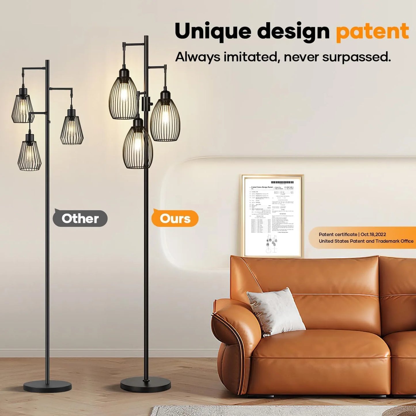 Dimmable floor lamp