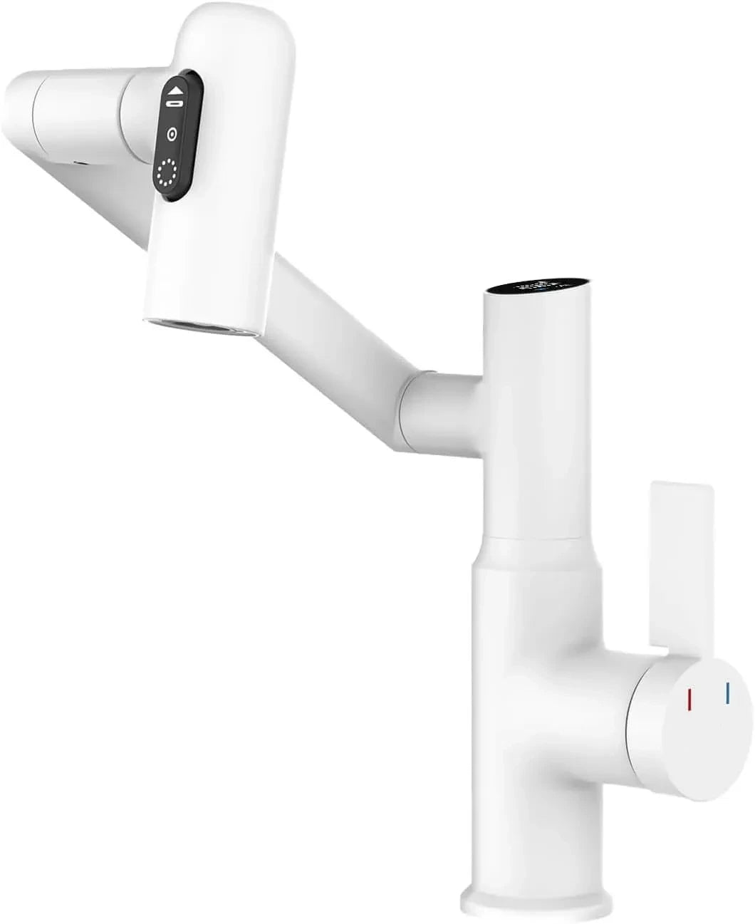 Rotatable bathroom faucet with Fahrenheit temperature display