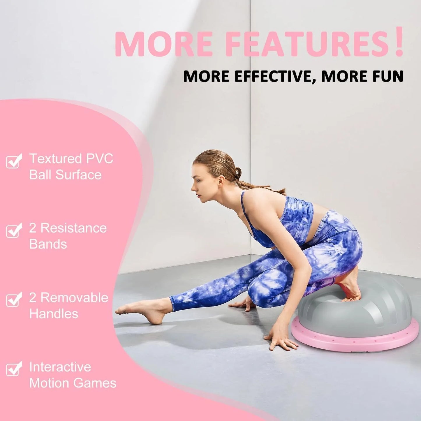 3-in-1 Balance Ball and Plank Training Board