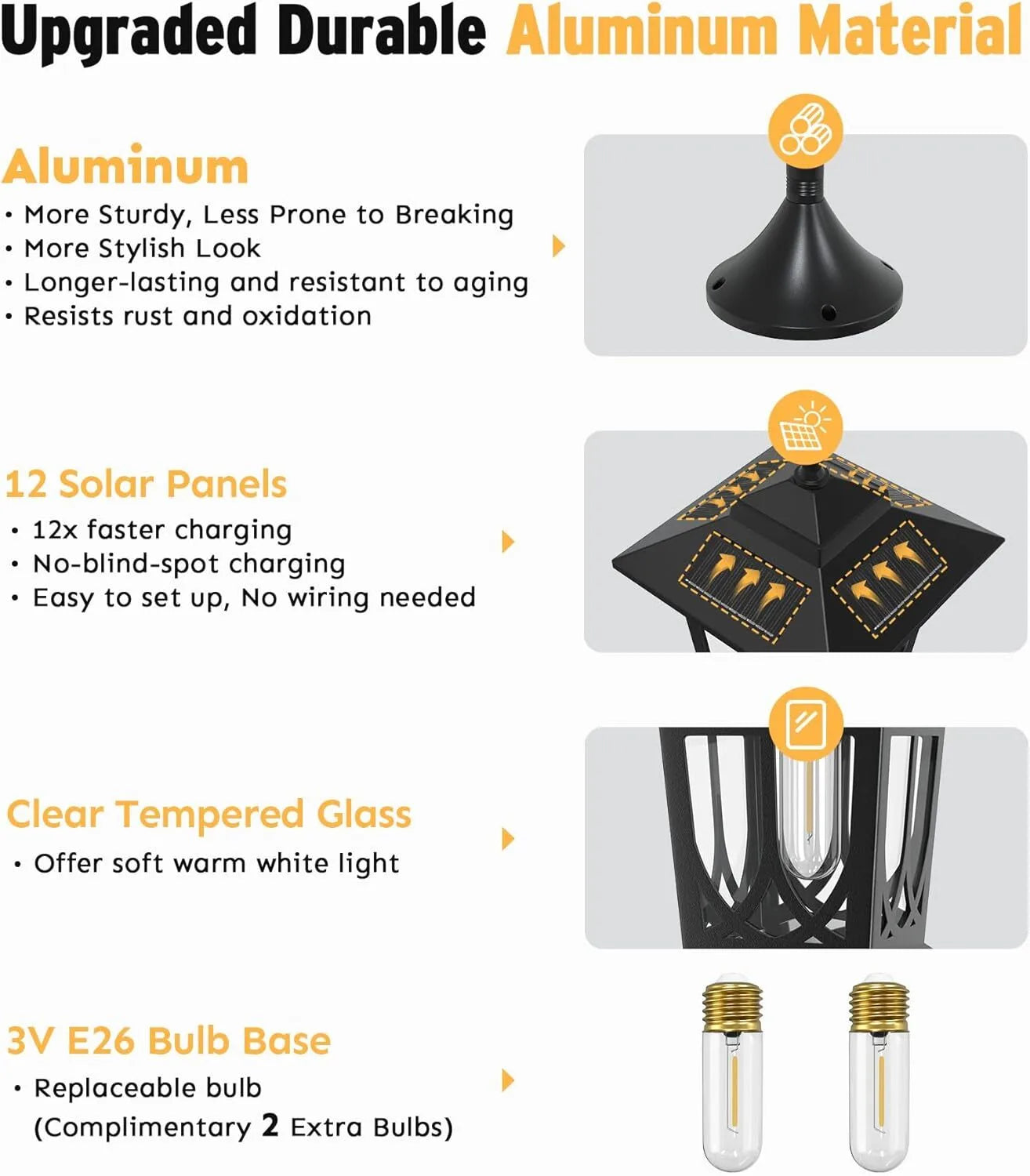 Aluminum solar street light pole