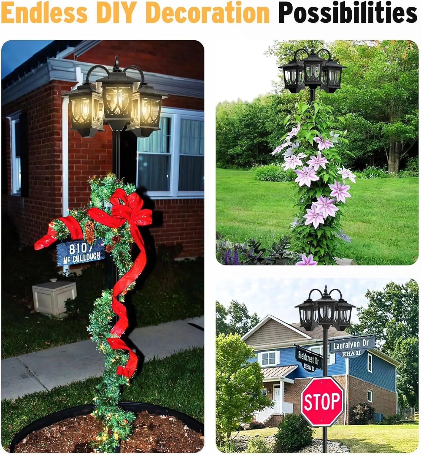 Aluminum solar street light pole