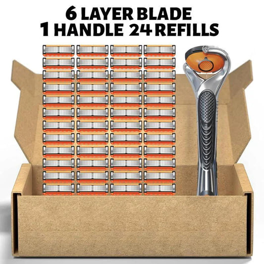 48-Piece Men's Razor Blade Replacement Set with Free Handle